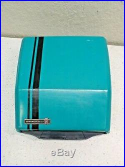 Vntg Retro Mid Century Smith Corona Super G Aqua Portable Typewriter Ghia Design
