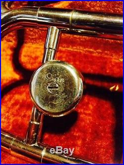 Vtg 1950's Olds Studio Fullerton Brass Nickel, Silver Trombone/case/mouthpc