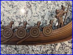 Vtg 1960 Syroco, Inc. Wall Hanging Nordic Viking Ship MCM Mid Century Decor