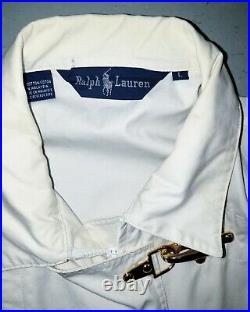 Vtg 90s Ralph Lauren POLO RL CP 93 Fireman Toggle Jacket Sz L Red White RARE