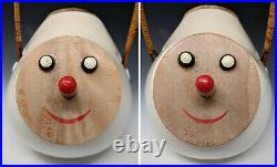 Vtg. C1958 LaGardo Tackett Double Header Ceramic Cookie Jar with Smiling Face Lids