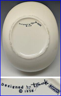 Vtg. C1958 LaGardo Tackett Double Header Ceramic Cookie Jar with Smiling Face Lids