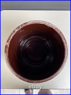 Vtg Ceramic 8 Cylinder Planter Drip Glaze Rootbeer Float Mid-century Modern