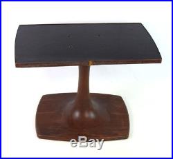 Vtg GUSDORF Mid Century Modern Brown Retro Tulip Table Swivel TV Stand # 6205
