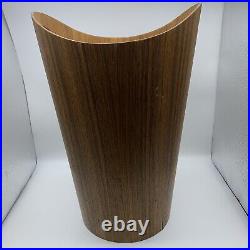 Vtg MCM Teak Wastebasket Bin Basket w Handles For Rainbow Sweden Martin Alberg