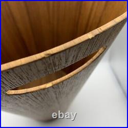 Vtg MCM Teak Wastebasket Bin Basket w Handles For Rainbow Sweden Martin Alberg