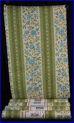 Vtg MCM Wallpaper Birge 5 Rolls (4 sealed) 60s 70s Turquoise Green 200+ Feet