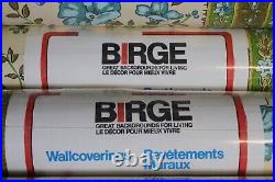 Vtg MCM Wallpaper Birge 5 Rolls (4 sealed) 60s 70s Turquoise Green 200+ Feet