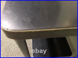 Vtg MID Century Modern MCM Black Grey 2 Tier Shelf Table Island Hairpin Leg Deco