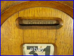 Vtg MID Century Wooden Wall Mounted Perpetual Calendar