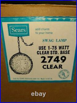 WOW! NIB MCM SWAG Spaghetti Lamp Clear Sears Original Swag Lamp
