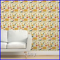 Wallpaper Roll Gold Vintage Retro Geometric 1950S Mid Century 24in x 27ft